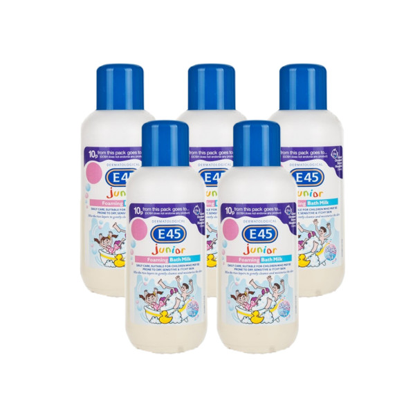 E45 Junior Foaming Bath Milk 5 Pack