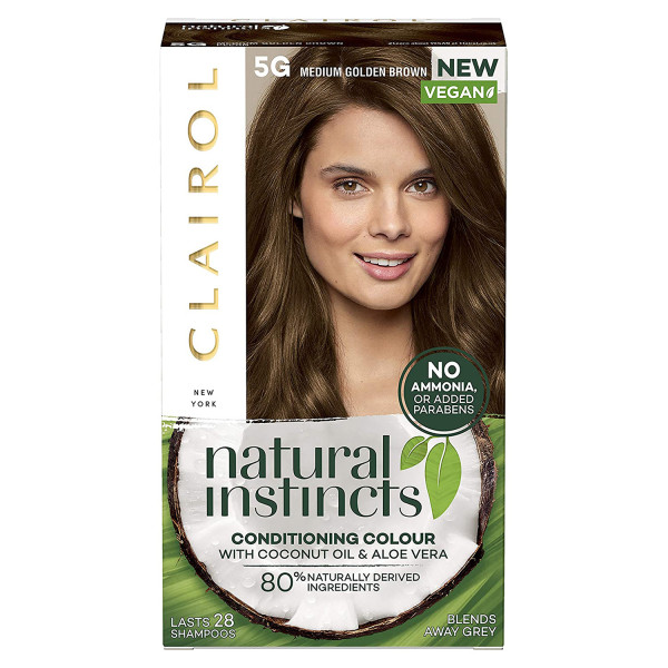 Clairol Natural Instincts Hair Dye, 5G Medium Golden Brown