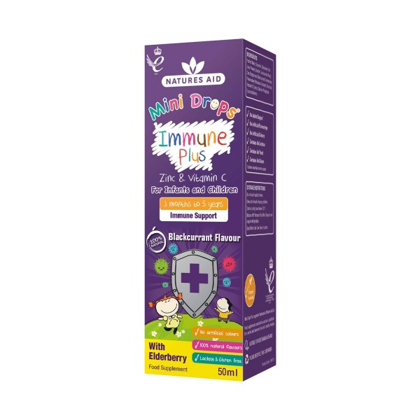 Natures Aid Immune Plus Mini Drops EXPIRY DATE DECEMBER 2022