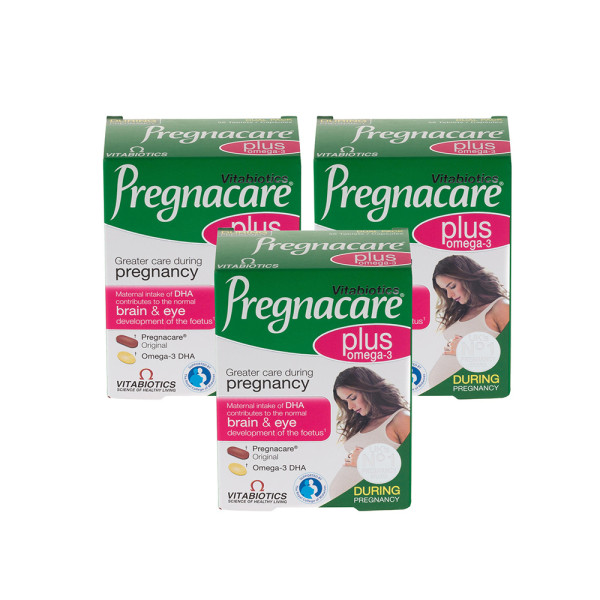 Vitabiotics Pregnacare Plus Tablets with Omega 3 Triple Pack