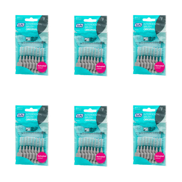 TePe Interdental Brushes Original Grey 6 Pack