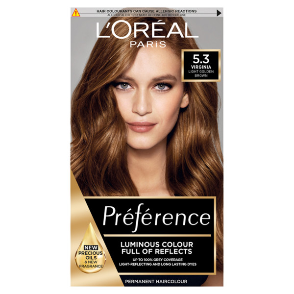 L'Oreal Paris Preference 5.3 Virginia Light Golden Brown Hair Dye
