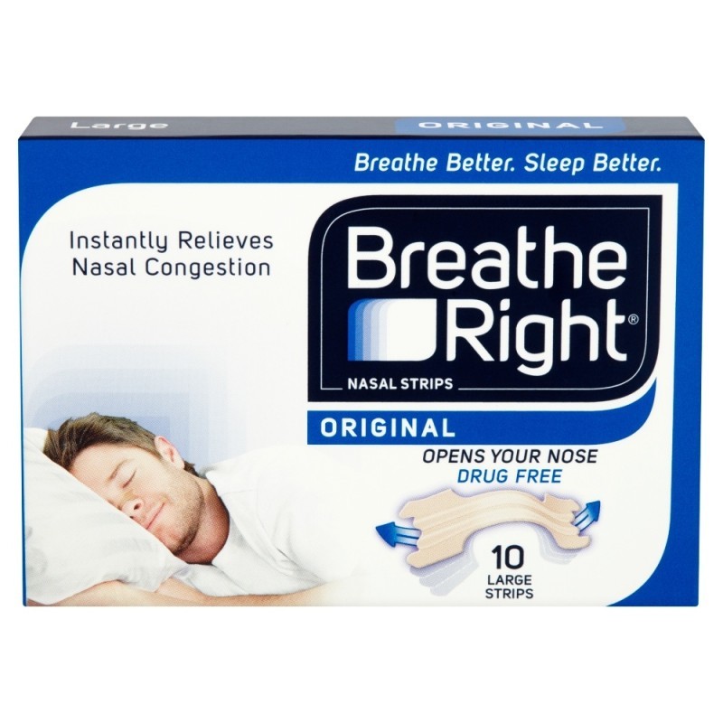 Breathe Right Congestion Relief Nasal Strips Original Large
