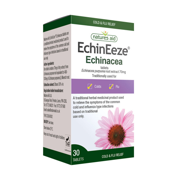 Natures Aid EchinEeze Echinacea 70mg Tablets