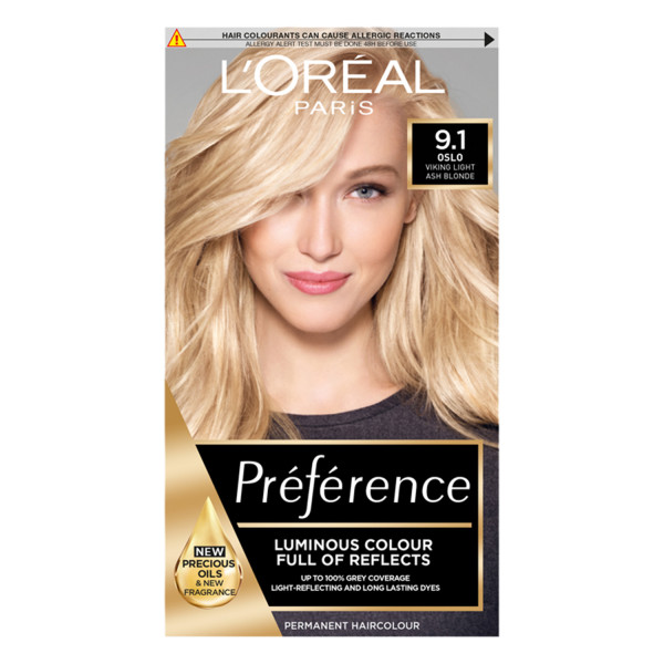 L'Oreal Paris Preference 9.1 Viking Light Ash Blonde Hair Dye