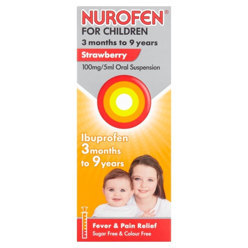 Nurofen For Children Cold Pain and Fever Relief Orange Flavour