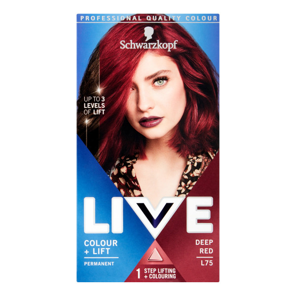 Schwarzkopf Live Intense Colour + Lift L75 Deep Red Permanent Hair Dye