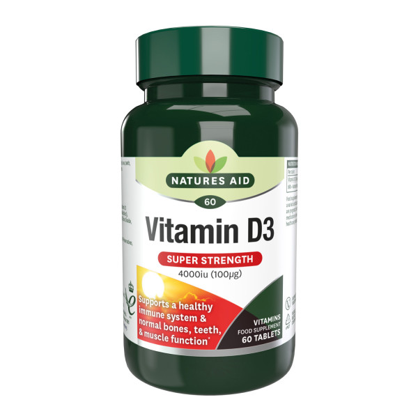 Natures Aid Vitamin D3 4000iu (100ug) Super Strength