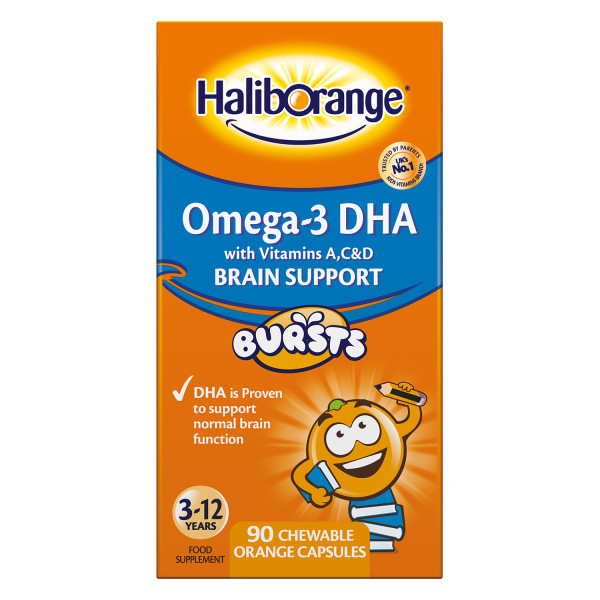 Haliborange Omega 3 DHA Brain Support Burst Capsules Orange