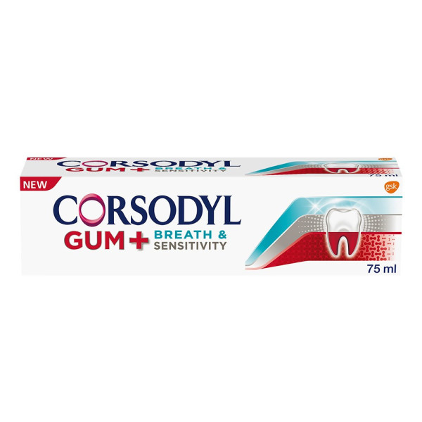 Corsodyl Gum+ Breath & Sensitivity Toothpaste