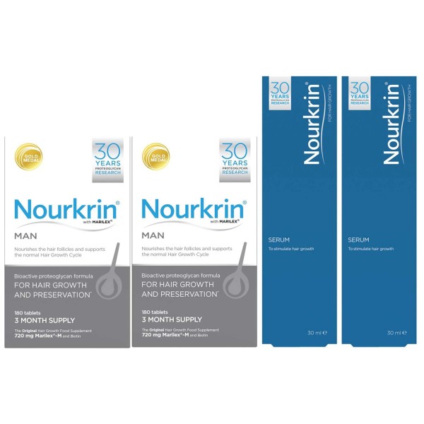 Nourkrin Man 6 Month with 2 Free Serum