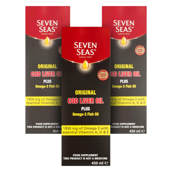 Seven Seas Cod Liver Oil Liquid With Omega-3 Triple Pack