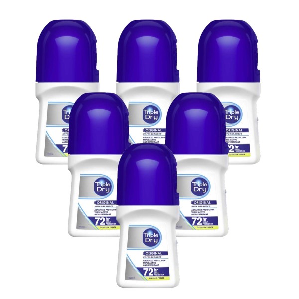 Triple Dry Advanced Protection Anti-Perspirant Roll-On 6 Pack
