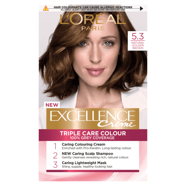 L'Oreal Paris Excellence Creme 5.3 Natural Golden Brown Hair Dye