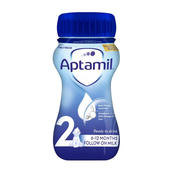 Aptamil 2 Follow On Baby Milk Formula Liquid 6-12 Months