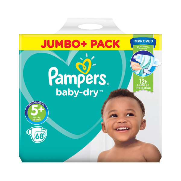 Pampers Baby-Dry Size 5+ Nappies Jumbo Pack