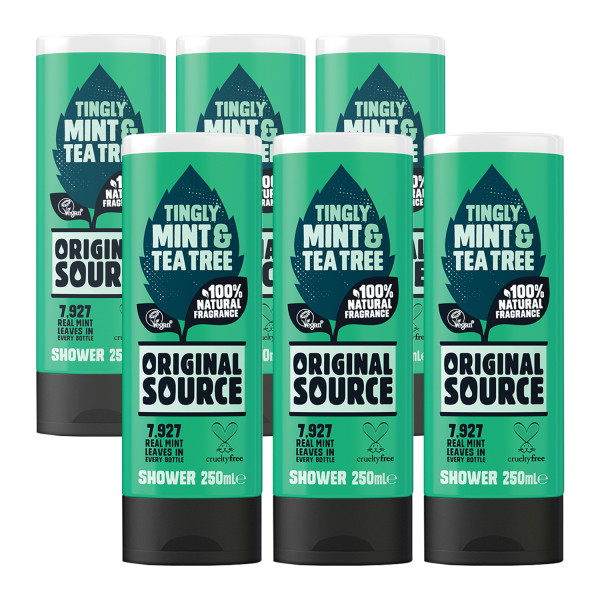 Original Source Shower Gel Mint & Tea Tree 6 Pack