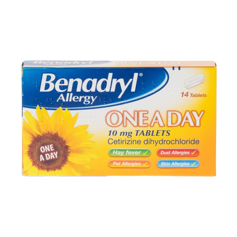 Benadryl Allergy One A Day 10mg Tablets