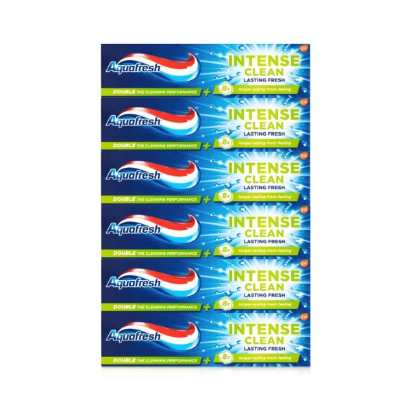 Aquafresh Intense Clean Toothpaste Lasting Fresh 6 Pack