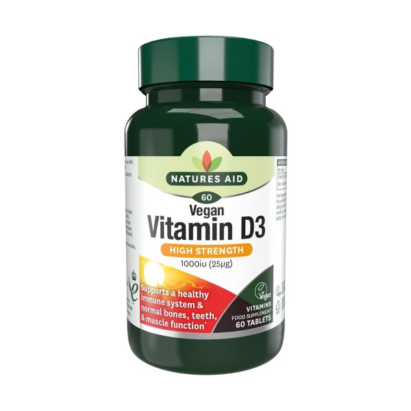 Natures Aid Vegan Vitamin D3 1000iu (25ug)