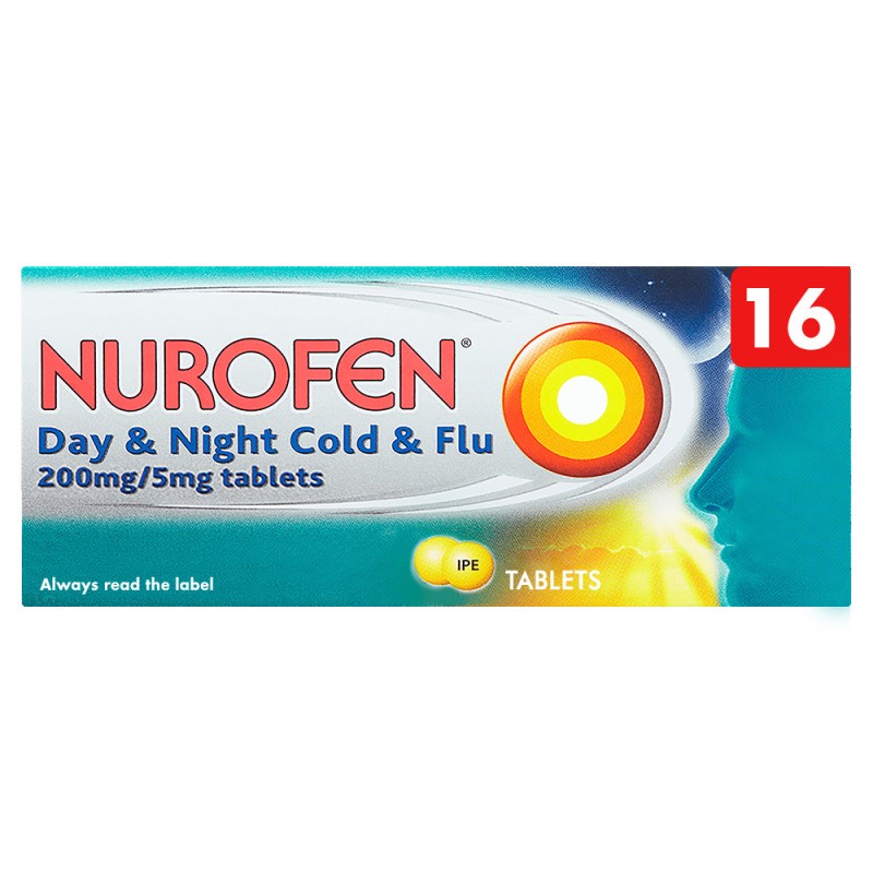 Nurofen Day & Night Cold & Flu 200mg Tablets